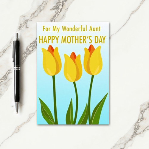 Golden Tone Mothers Day Card