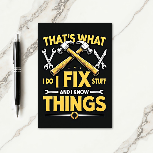 Golden Tools Fathers Day Card