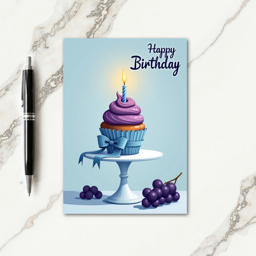 Golden Treat Candle Birthday Card