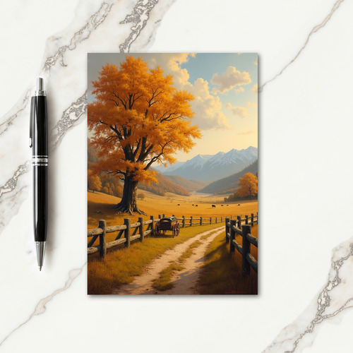 Golden Tree Thanksgiving Card thumbnail