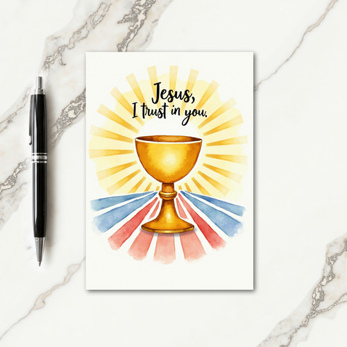 Golden Trust Watercolor Card