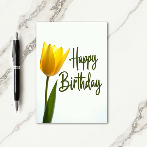 Golden Tulip Birthday Card