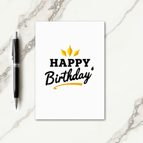 Golden Type Birthday Card