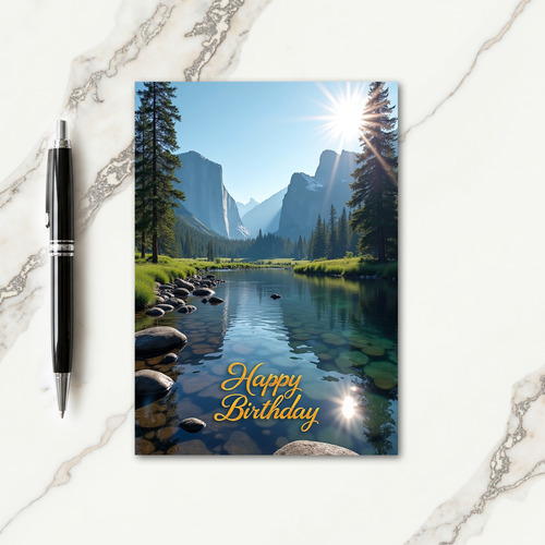 Golden Valley Birthday Card