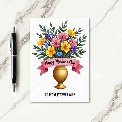 Golden Vase Mothers Love Card