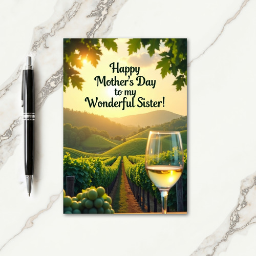 Golden Vineyard Mothers Day Card