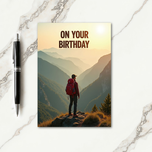 Golden Vista Birthday Card