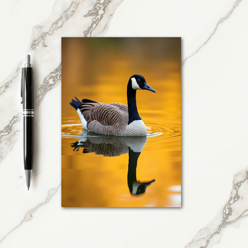 Golden Waterfowl Fathers Day Card