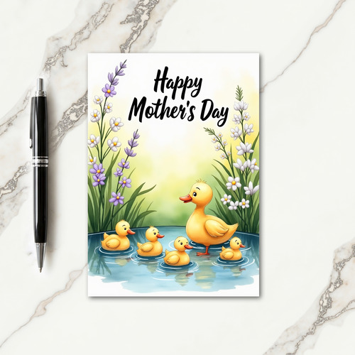 Golden Waterfowl Mothers Day Card