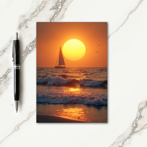 Golden Wave Fathers Day Card