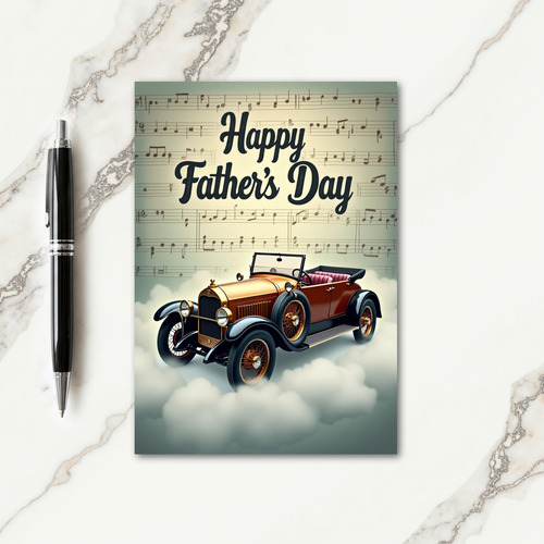 Golden Wheels Fathers Day Card