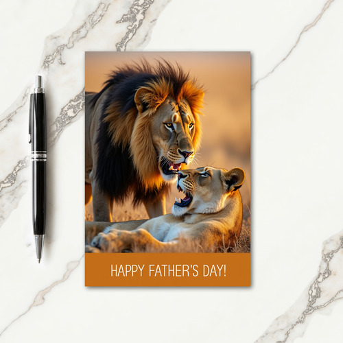 Golden Wildlife Fathers Day Card