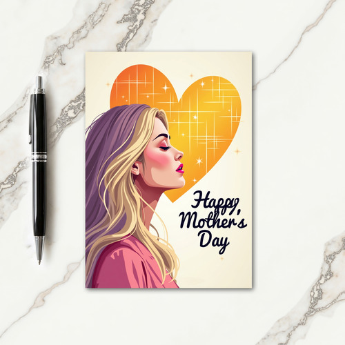 Golden Woman Mothers Day Card