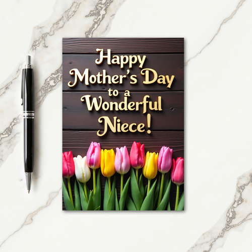 Golden Wonderful Niece Card