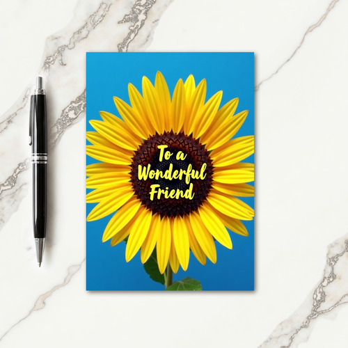 Golden Yellow Friend Card