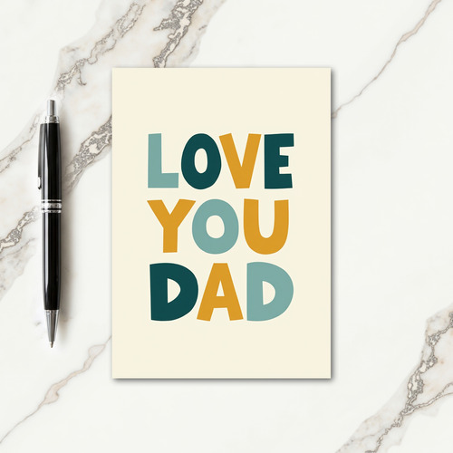 Golden You Dad Message Card