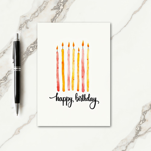 Goldenrod Flame Birthday Card