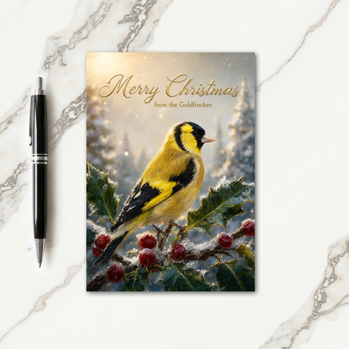 Goldfinch Christmas Card