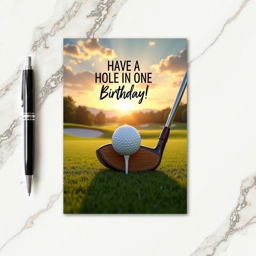 Golf Course Birthday Card