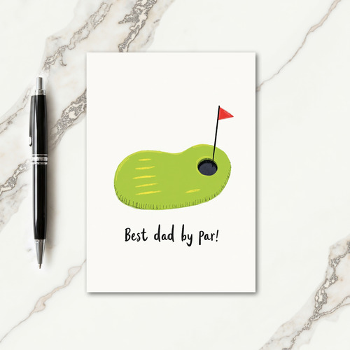 Golf Fathers Day Art Card