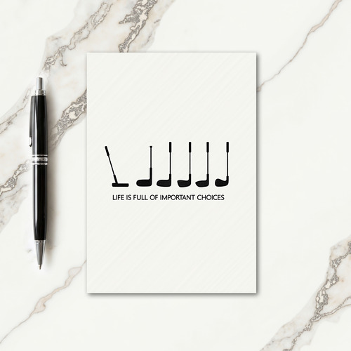 Golf Fathers Day Choices Card