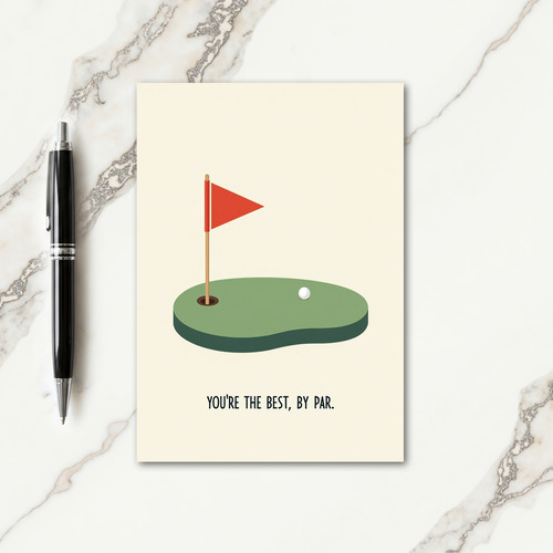 Golf Fathers Day Putting Green Card