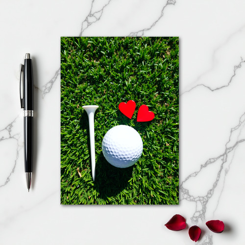 Golf Green Love Scene Card