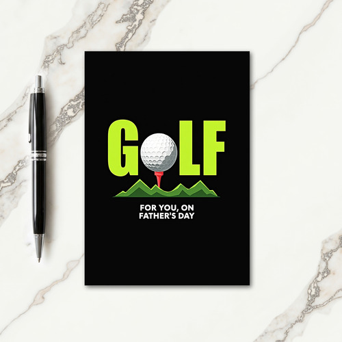 Golf Icon Fathers Day Card