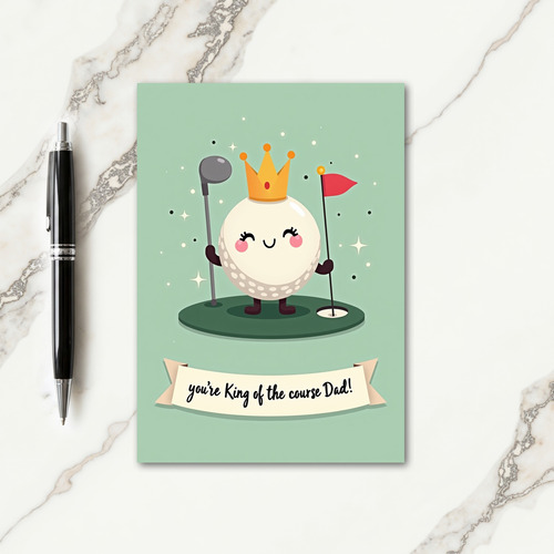 Golf King Fathers Day Card