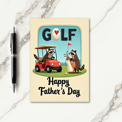 Golf Loving Fathers Day Card