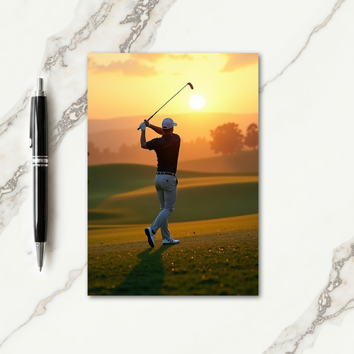 Golf Silhouette Fathers Day Card