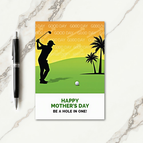 Golf Silhouette Mothers Day Card