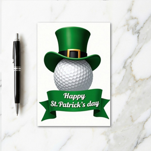 Golf St Patricks Day Card