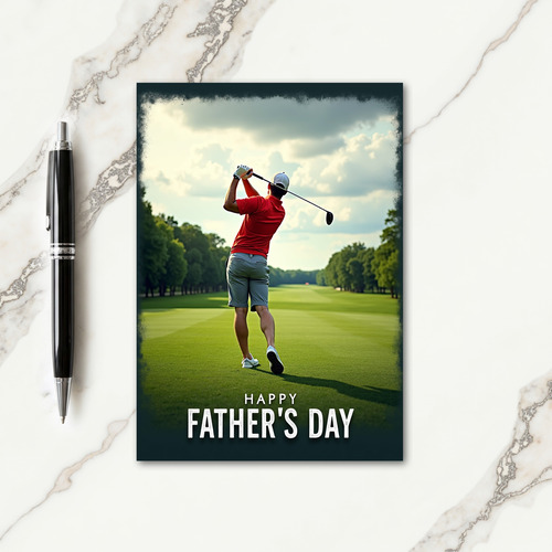 Golf Swing Fathers Day Card