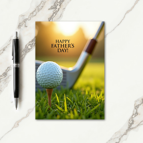 Golf Tee Fathers Day Card