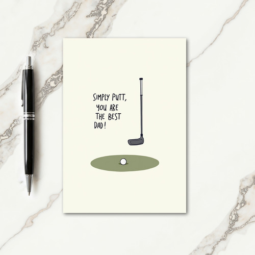 Golfing Best Dad Day Card