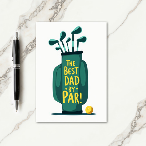 Golfing Best Dad Fathers Day Card