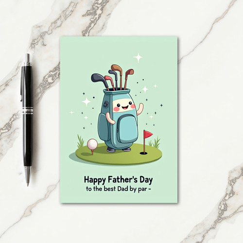 Golfing Fathers Day Character Card