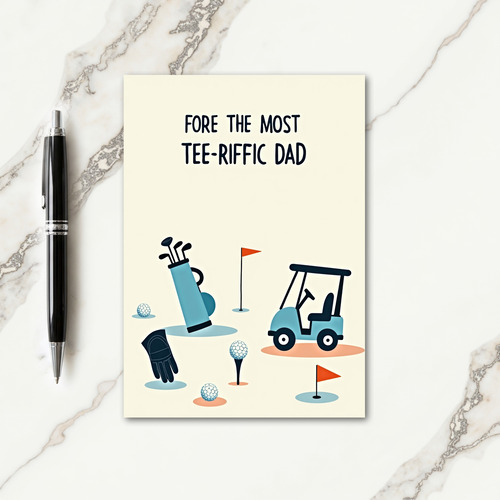 Golfing Fathers Day Themed Card