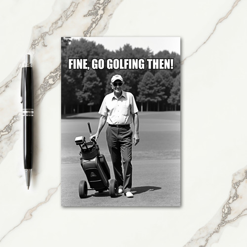 Golfing Grandpa Fathers Day Card