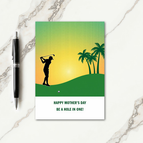 Golfing Mother Illustration Card