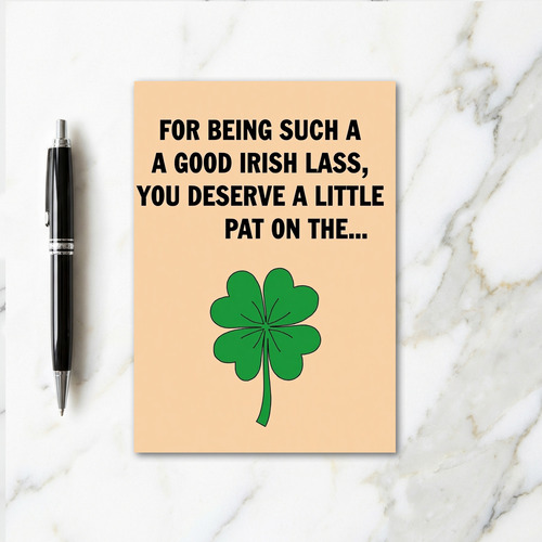 Good Irish Lass Luck Card