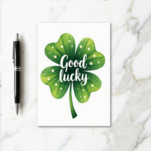 Good Luck Clover Art Card