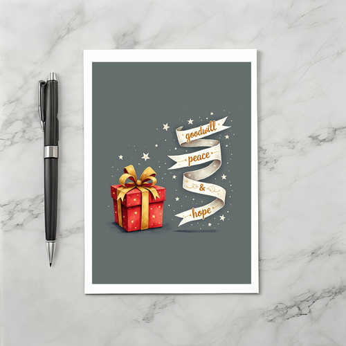 Goodwill Peace Hope Gift Holiday Card