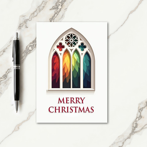 Gothic Window Christmas Card