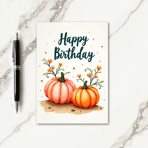Gourd Birthday Illustration Card