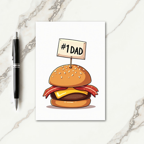 Gourmet Fathers Day Burger Card