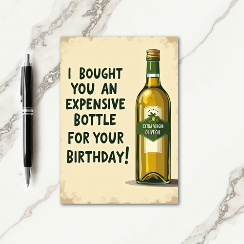 Gourmet Oil Birthday Card