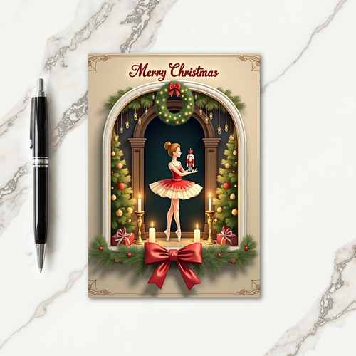 Graceful Ballet Christmas Card