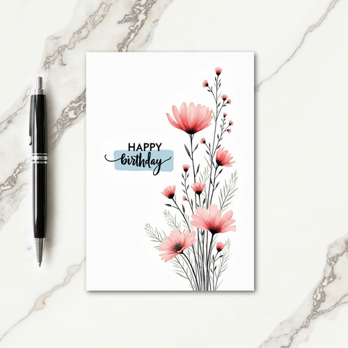 Graceful Blossom Birthday Card
